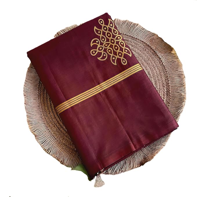 HAAHAA's Kolam Soft silk saree with blouse for women | Kolam saree