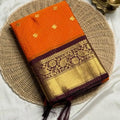 HAAHAA's Trending Rust Orange saree for women