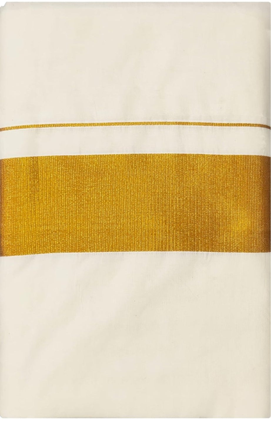 Original Kerala kasavu plain/solid cotton saree - House of HAAHAA