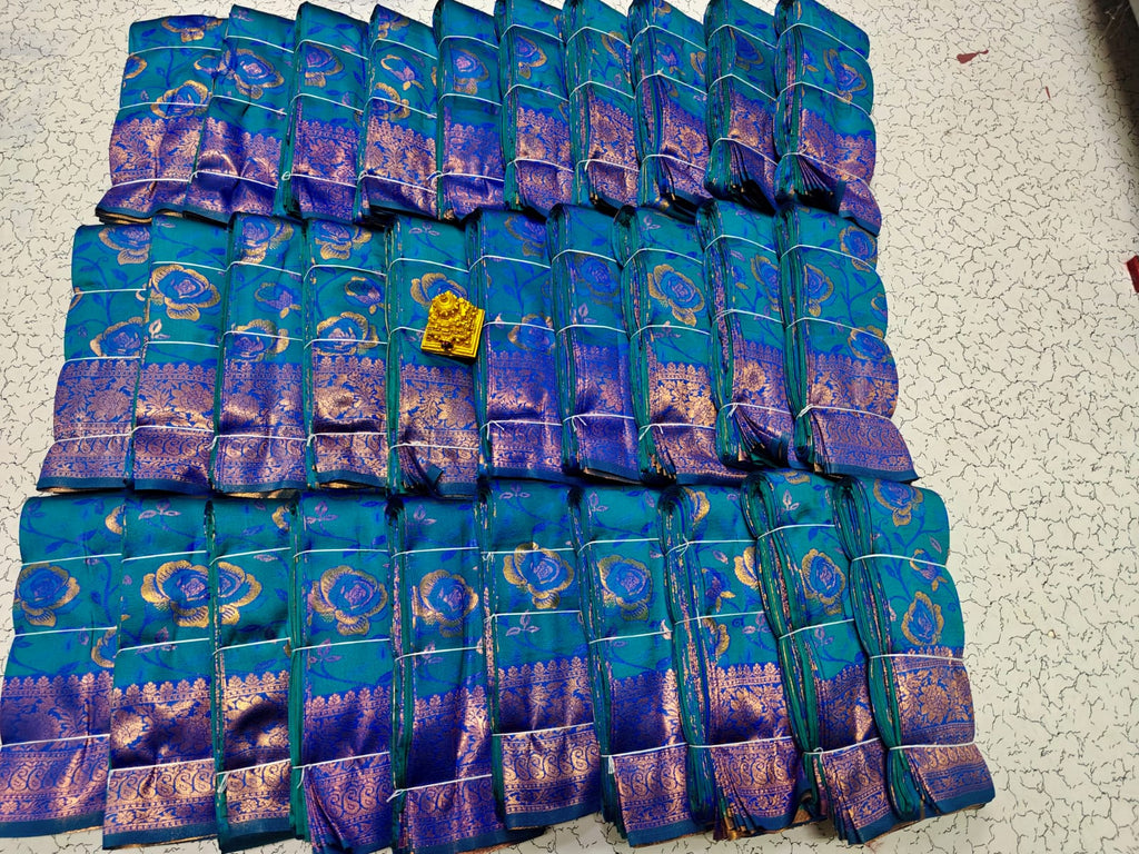 Peacock kubera pattu saree for group saree and uniform set - House of HAAHAA