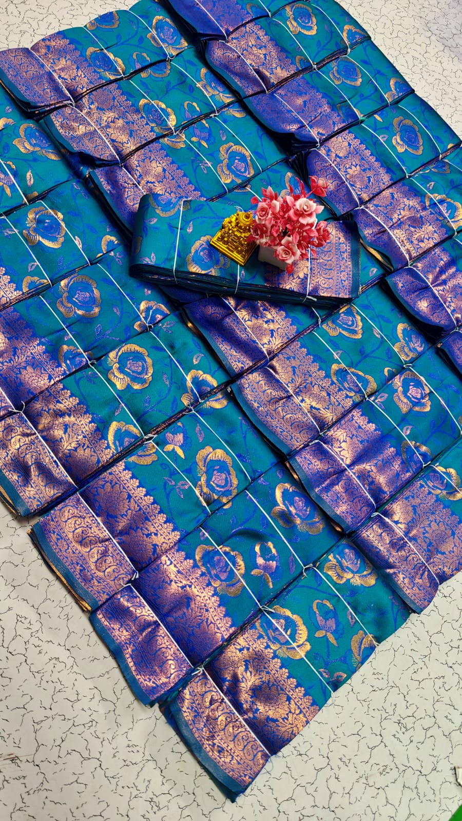 Peacock kubera pattu saree for group saree and uniform set - House of HAAHAA
