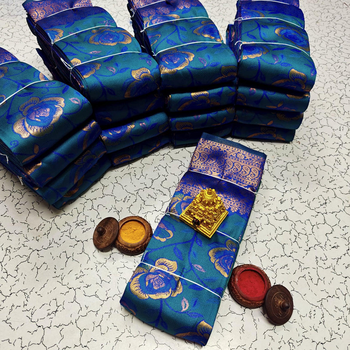 Peacock kubera pattu saree for group saree and uniform set - House of HAAHAA