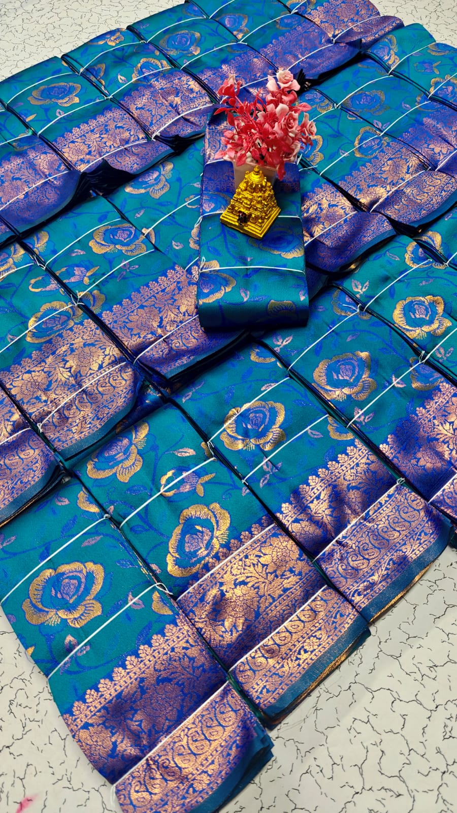 Peacock kubera pattu saree for group saree and uniform set - House of HAAHAA