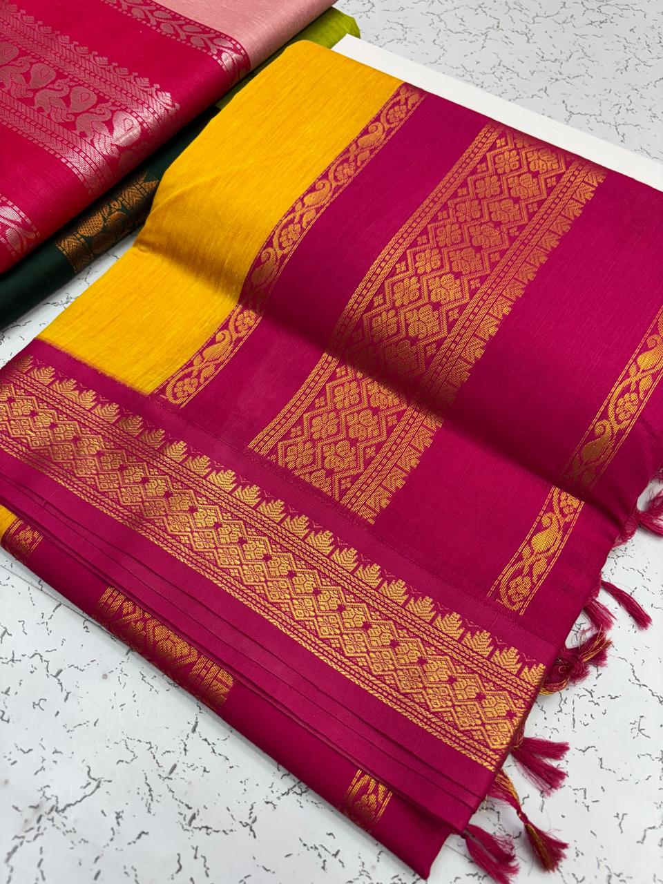 Premium Quality Kalyani Cotton / Gadiwal cotton saree for wedding, party and elagant office use - House of HAAHAA
