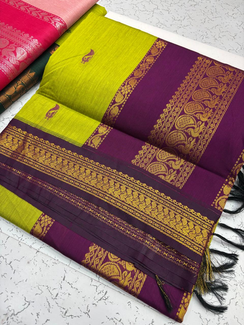 Premium Quality Kalyani Cotton / Gadiwal cotton saree for wedding, party and elagant office use - House of HAAHAA