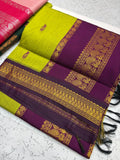 Premium Quality Kalyani Cotton / Gadiwal cotton saree for wedding, party and elagant office use - House of HAAHAA