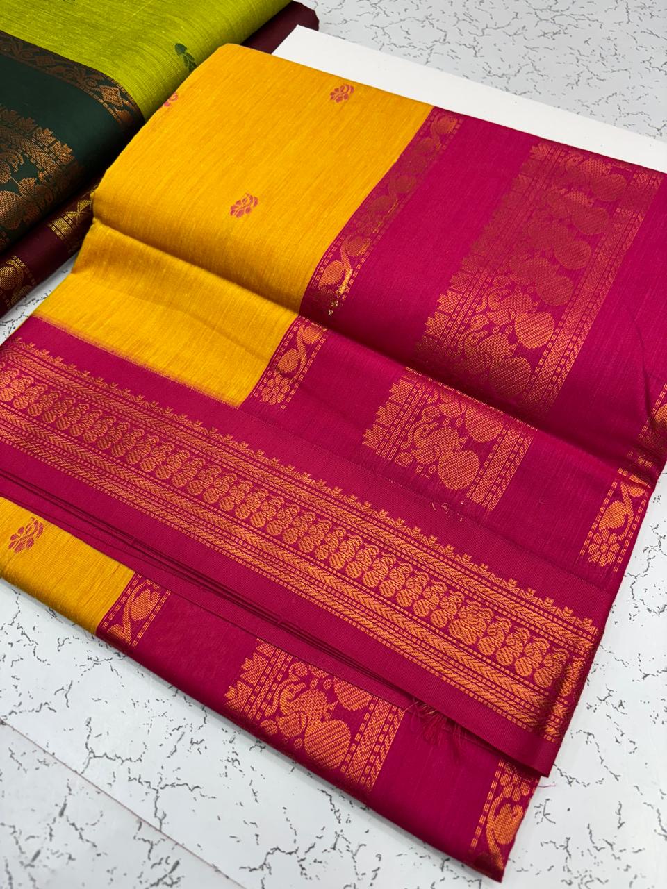 Premium Quality Kalyani Cotton / Gadiwal cotton saree for wedding, party and elagant office use - House of HAAHAA