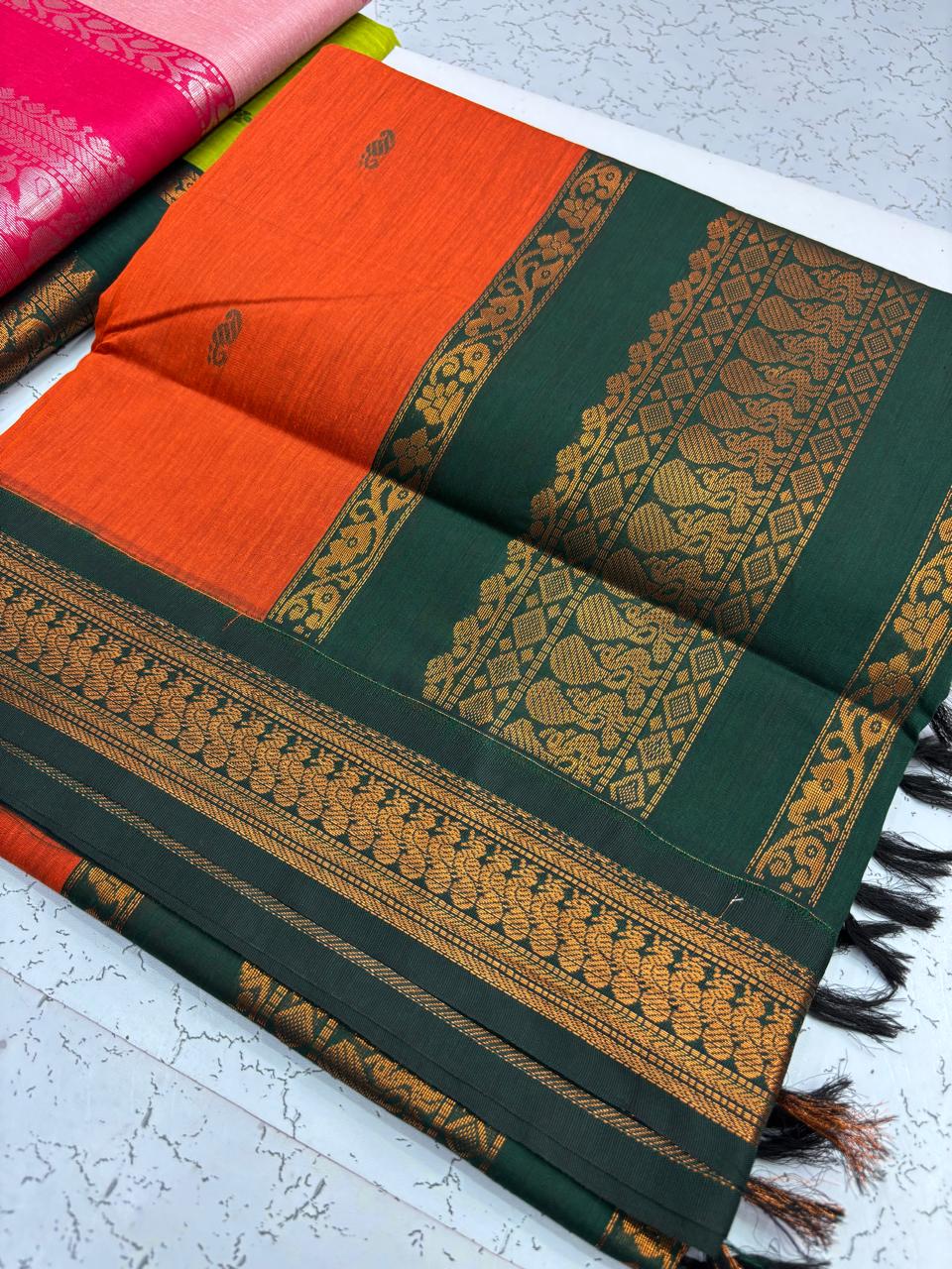 Premium Quality Kalyani Cotton / Gadiwal cotton saree for wedding, party and elagant office use - House of HAAHAA