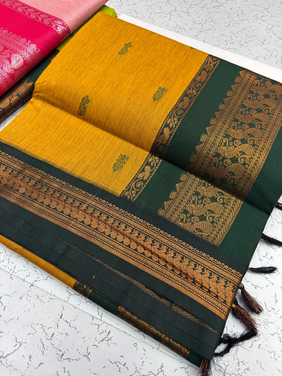 Premium Quality Kalyani Cotton / Gadiwal cotton saree for wedding, party and elagant office use - House of HAAHAA