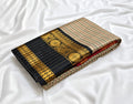Premium Soft Sandal Saree with Black Border & Blouse - House of HAAHAA