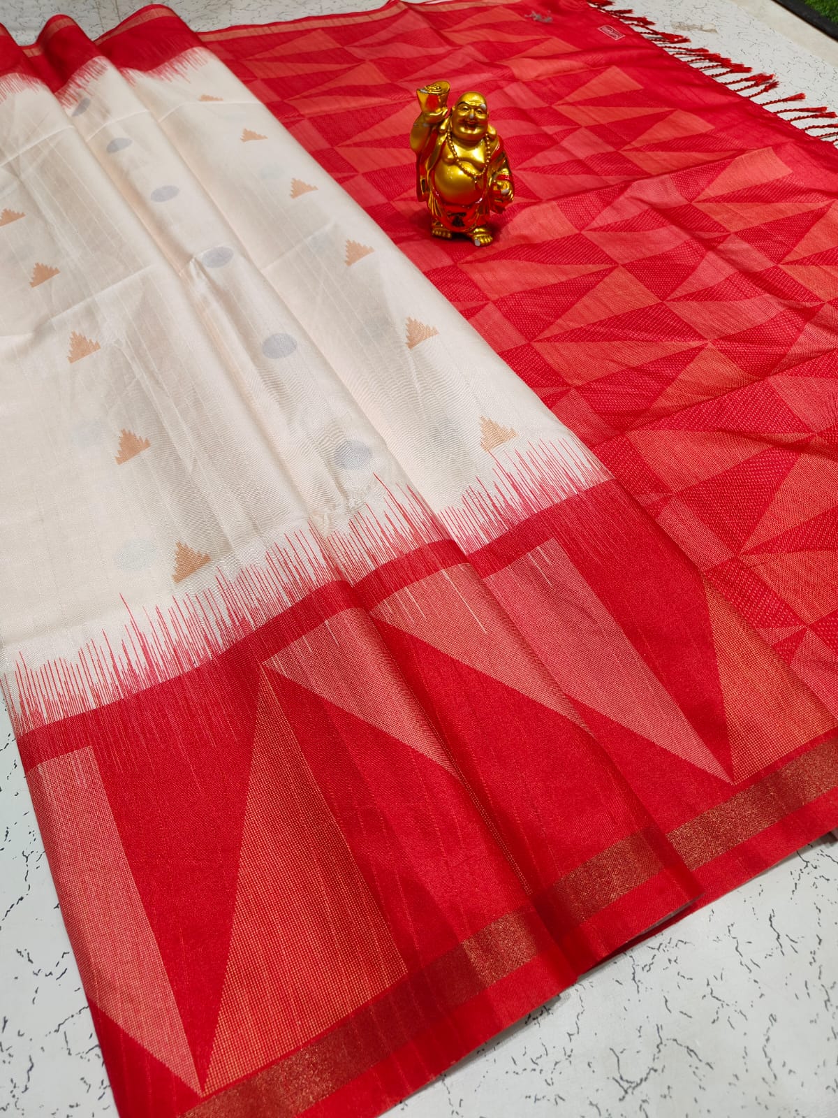 Silkworm Cotton Soft Silk saree